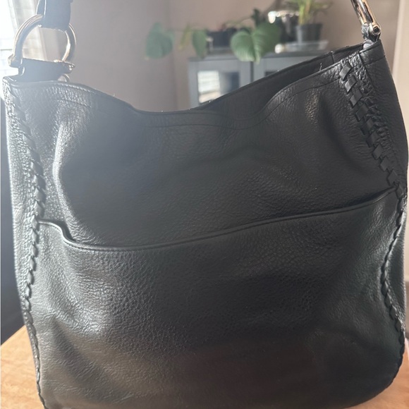 Brahmin Black Leather Hobo Handbag - Picture 6 of 11